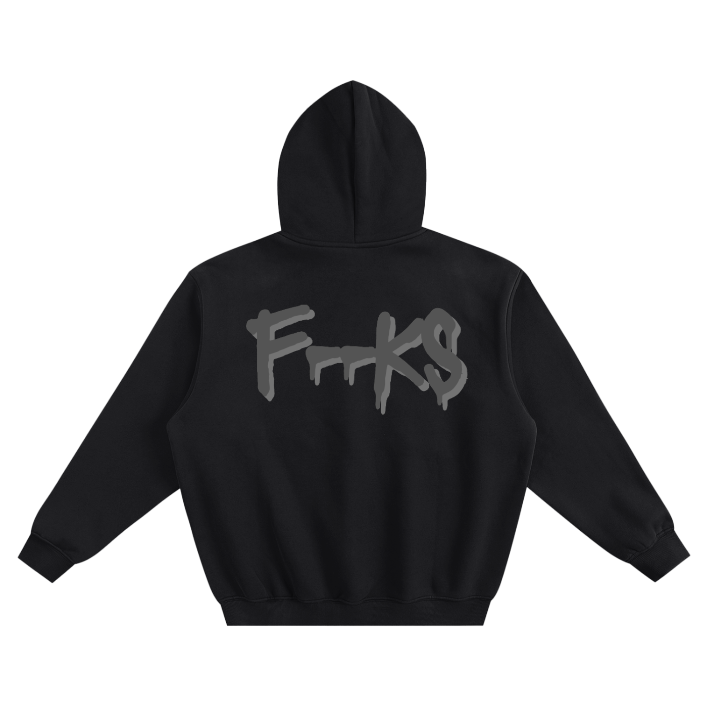 HOODIE - FLEECED BOXY - BLACK