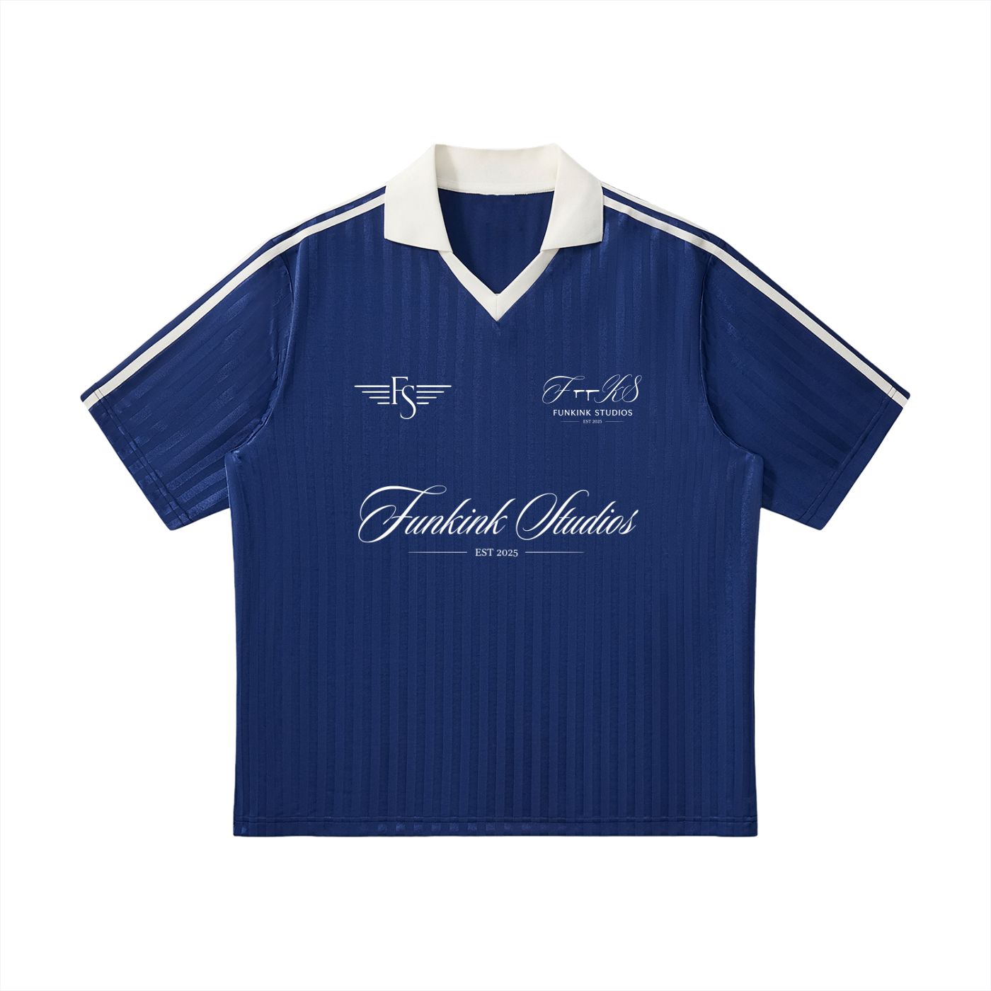 STRIPED SOCCER JERSEY - BLUE