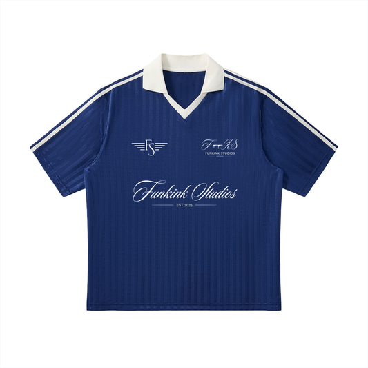 STRIPED SOCCER JERSEY - BLUE