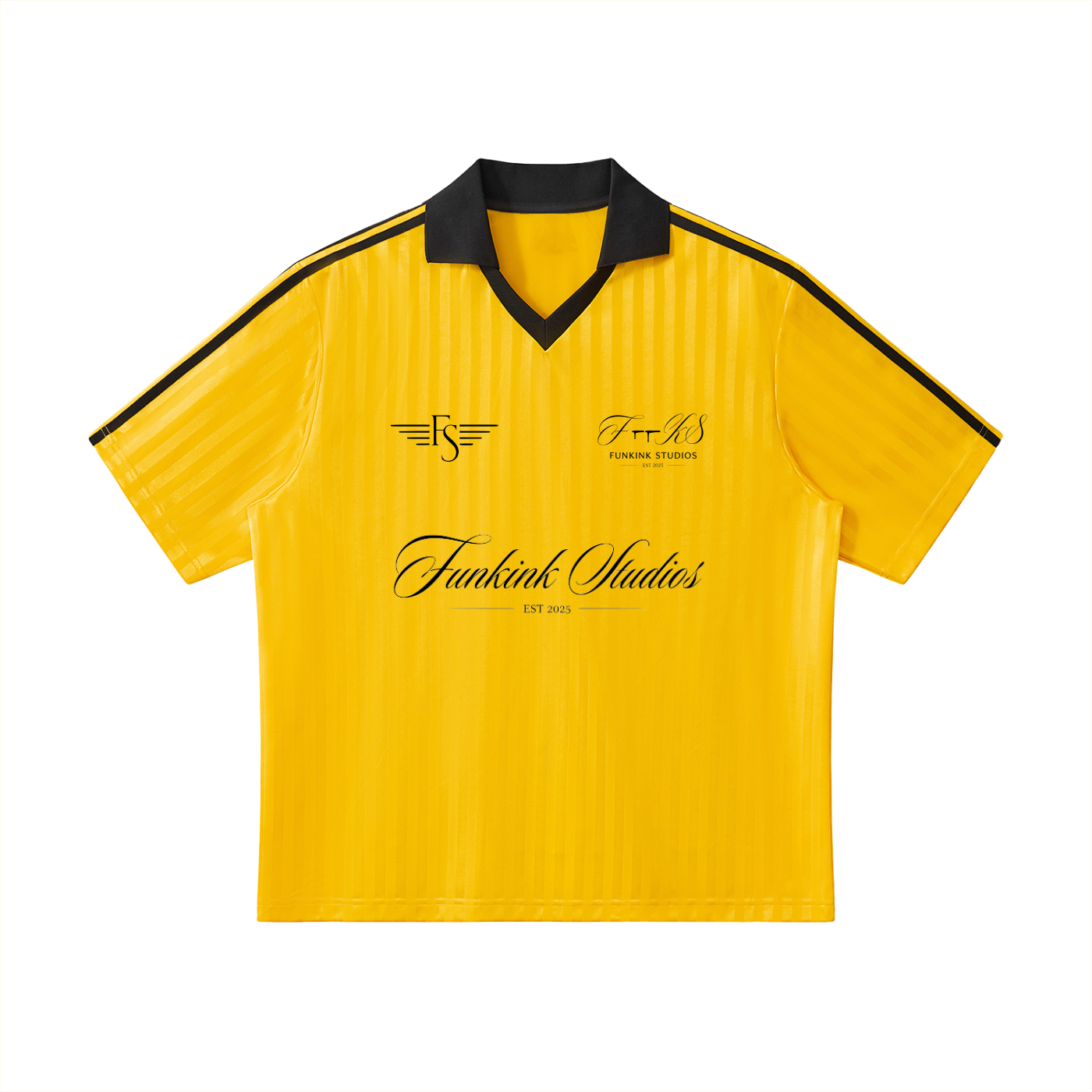 STRIPED SOCCER JERSEY - YELLOW