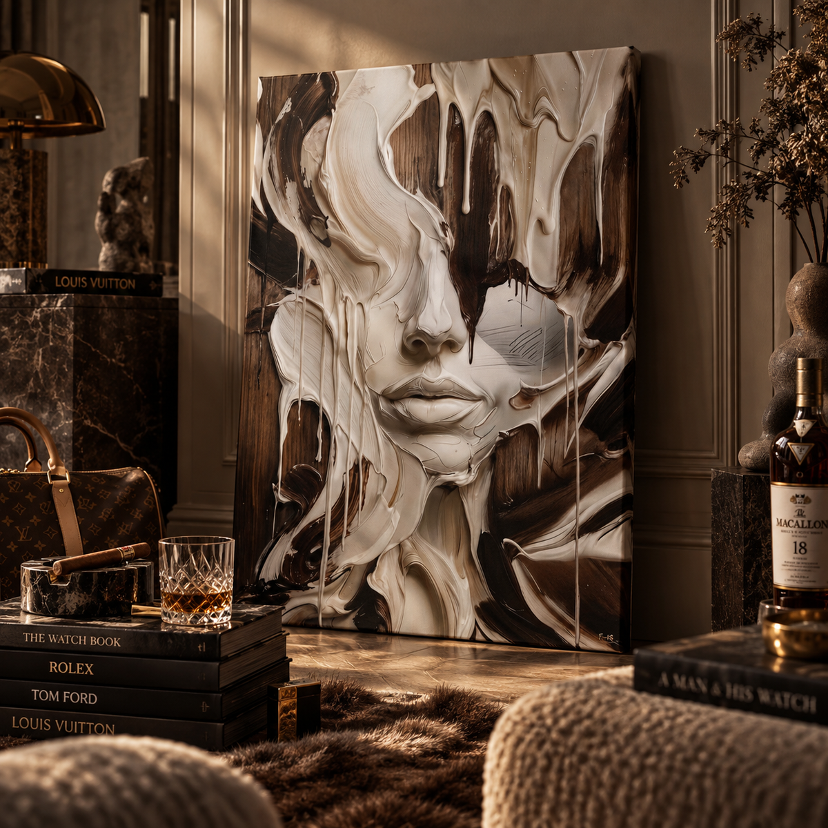MELTING FACE - BROWN EDITION - Canvas