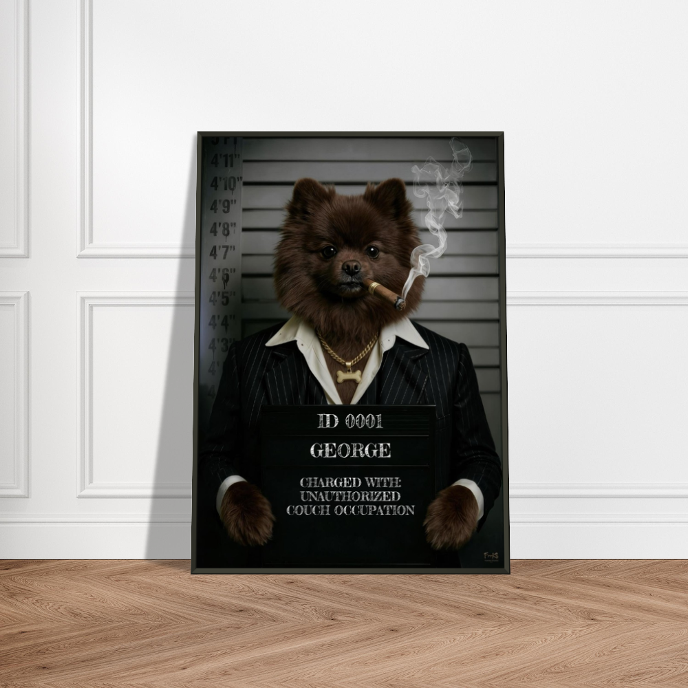 POMERANIAN MUGSHOT - BROWN - PERSONALISED