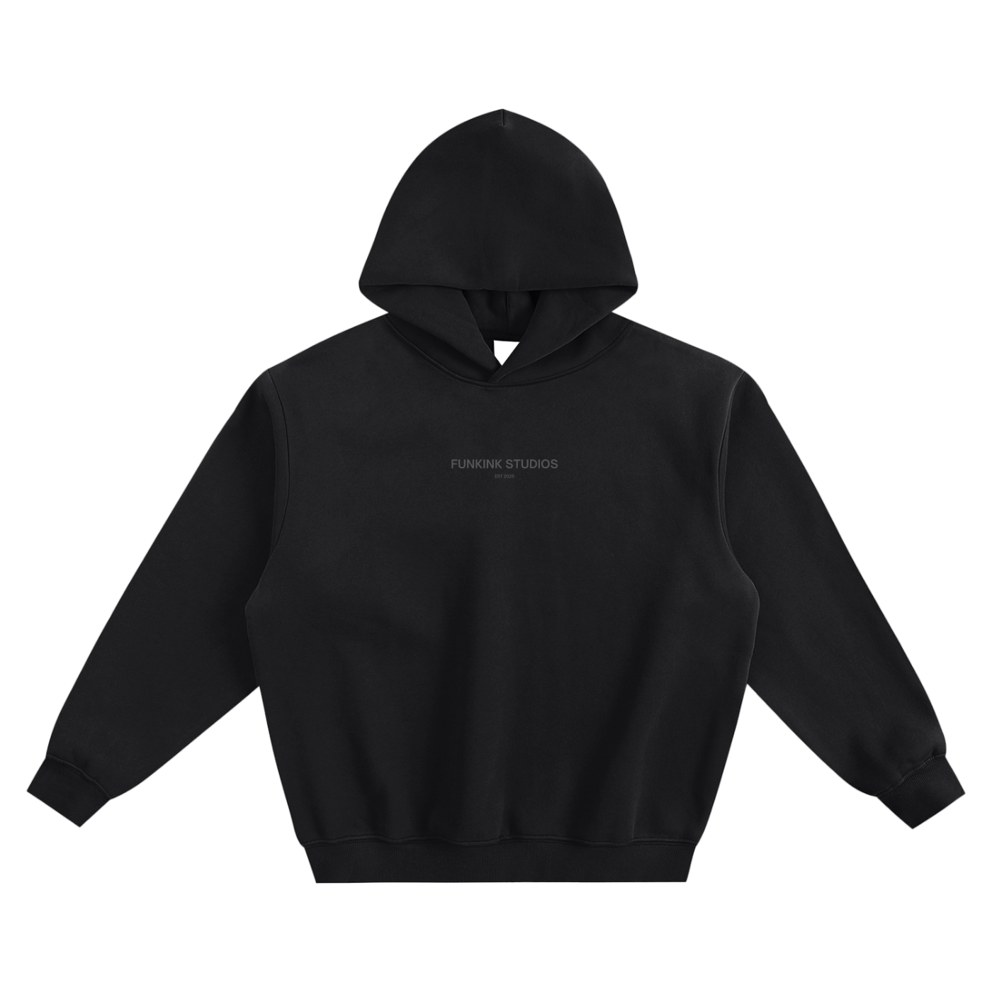 HOODIE - FLEECED BOXY - BLACK