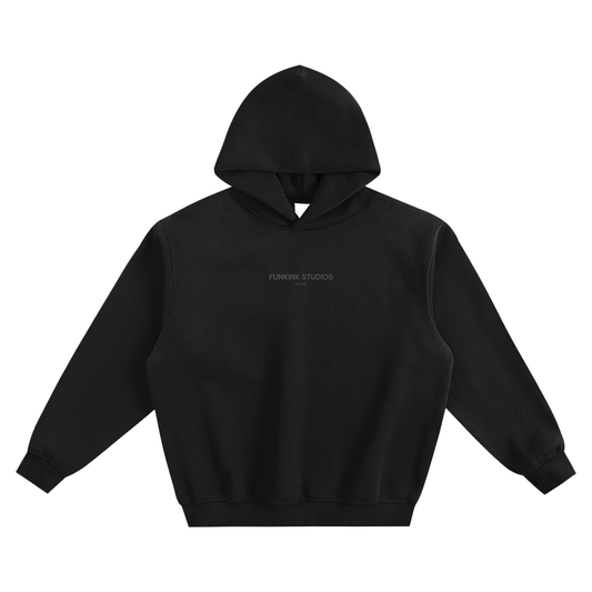HOODIE - FLEECED BOXY - BLACK