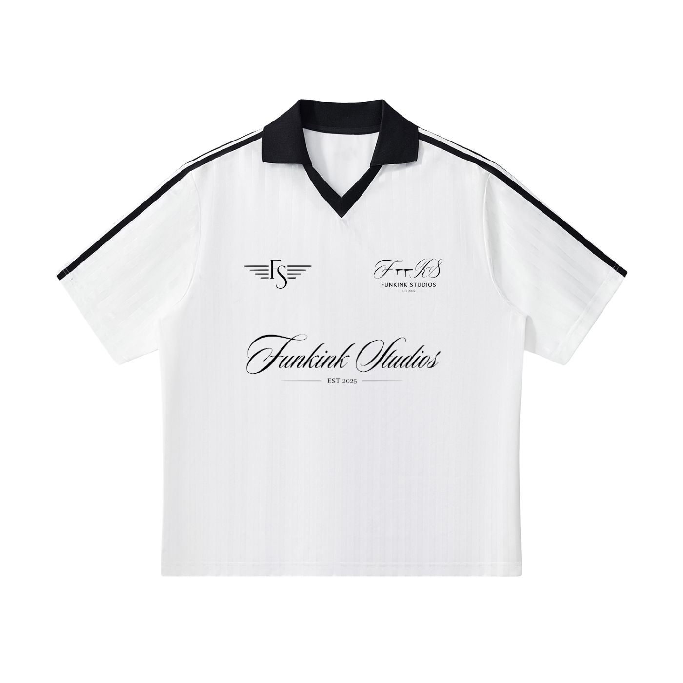 STRIPED SOCCER JERSEY - WHITE