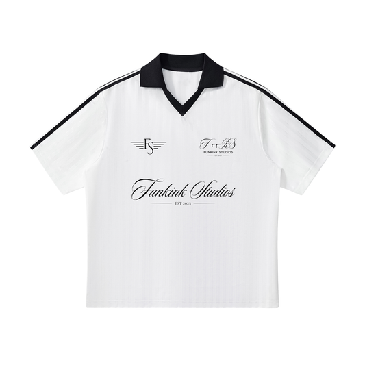STRIPED SOCCER JERSEY - WHITE