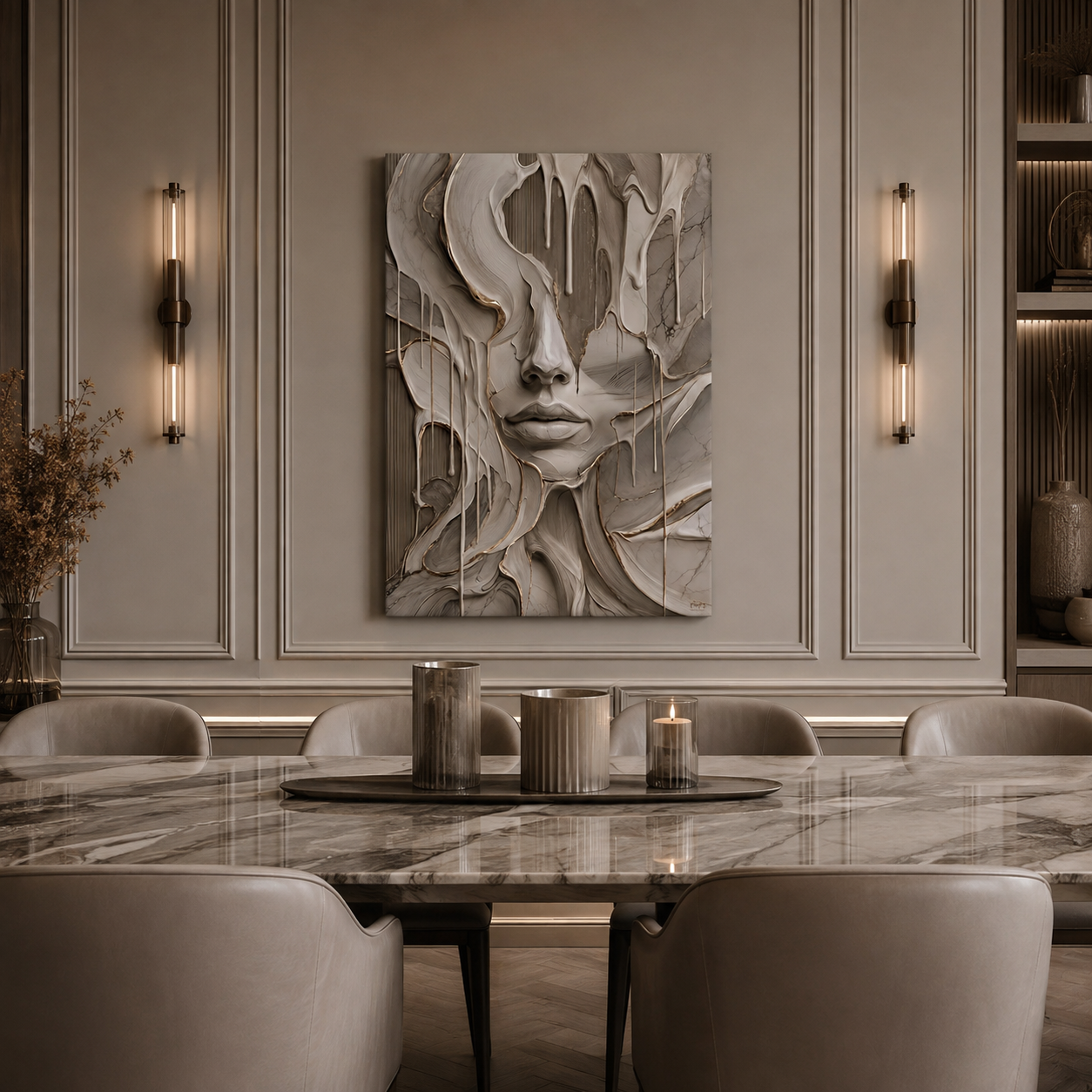 MELTING FACE - GREIGE EDITION - Canvas