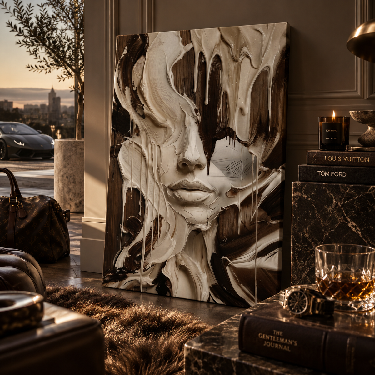 MELTING FACE - BROWN EDITION - Canvas