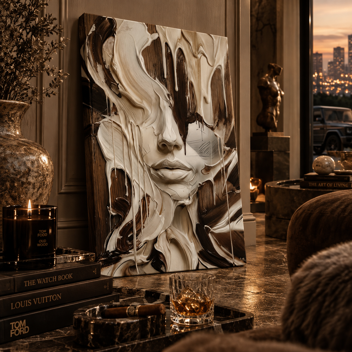 MELTING FACE - BROWN EDITION - Canvas