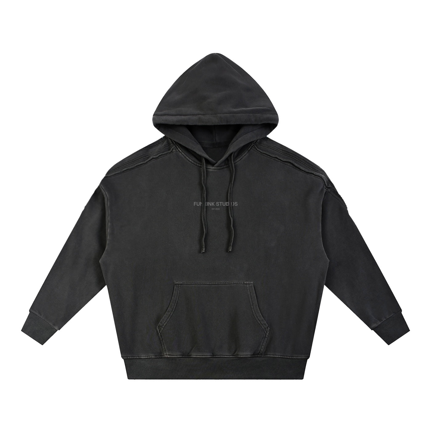 HOODIE - SNOW WASHED RAW EDGE