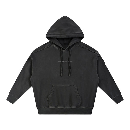HOODIE - SNOW WASHED RAW EDGE