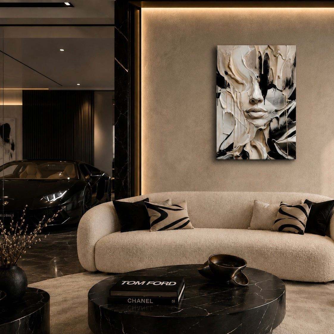 MELTING FACE - BLACK EDITION - Canvas