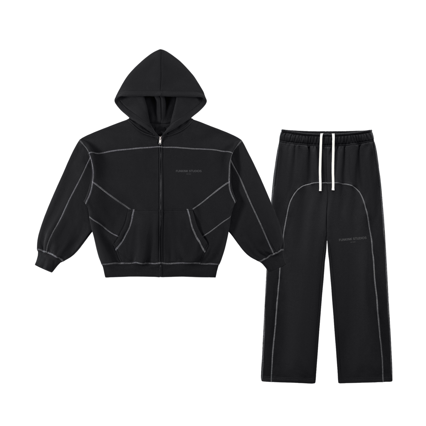 TRACKSUIT - FNK1 ZIP CONTRAST STITCH