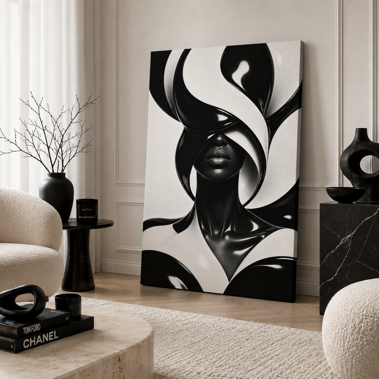 BLACK & WHITE GLOSS - Canvas