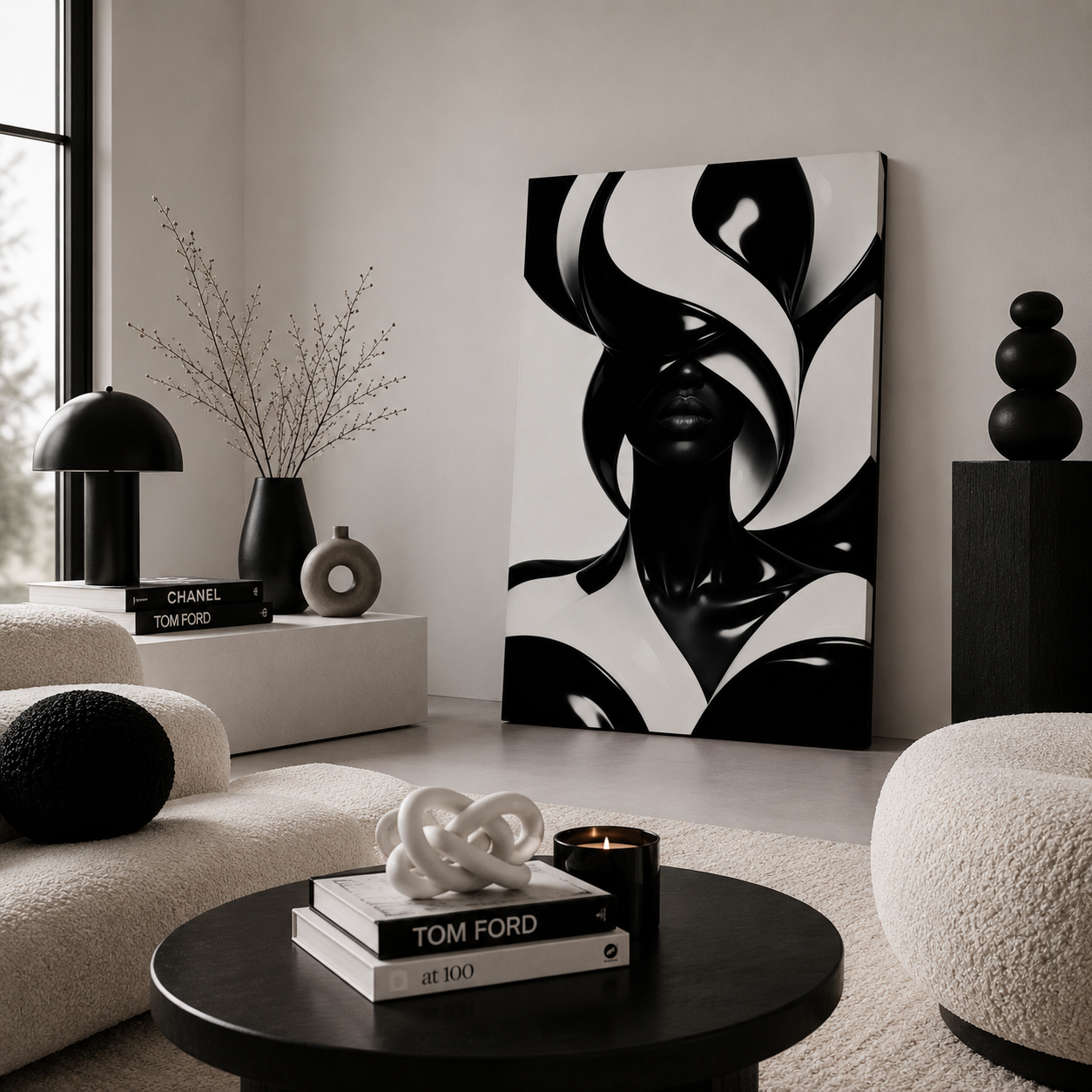 BLACK & WHITE GLOSS - Canvas