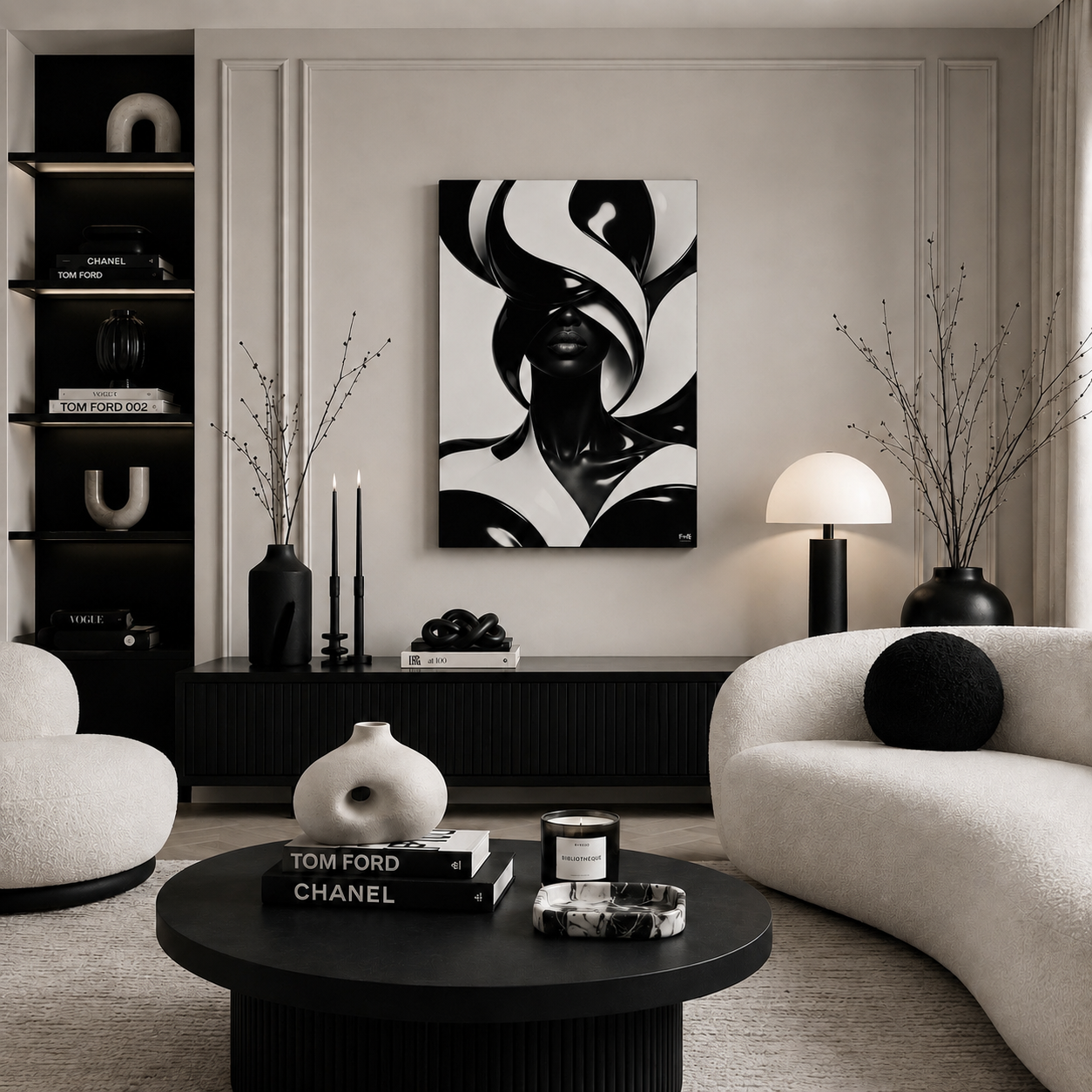 BLACK & WHITE GLOSS - Canvas