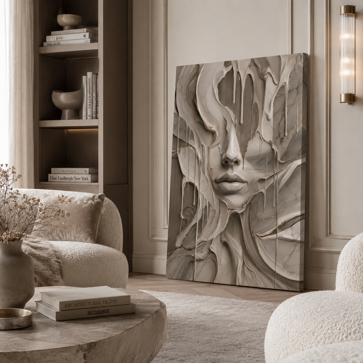 MELTING FACE - GREIGE EDITION - Canvas