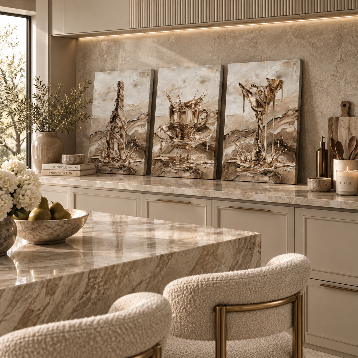BEIGE BUBBLY - Canvas