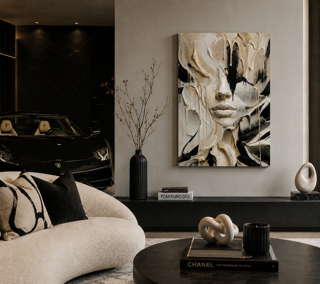 MELTING FACE - BLACK EDITION - Canvas