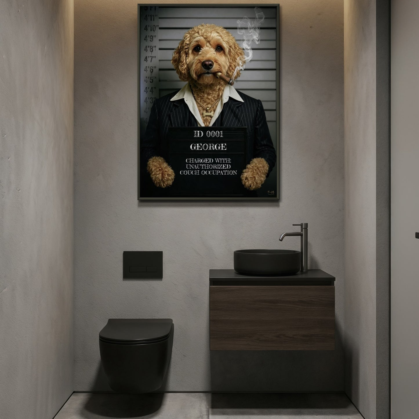 COCKAPOO MUGSHOT - CREAM - PERSONALISED
