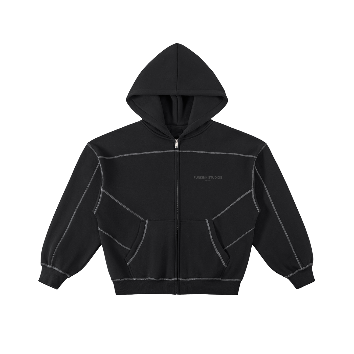 HOODIE - BOXY FLEECE ZIP  FNK1