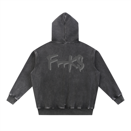 HOODIE - SNOW WASH FLEECED OVERSIZE