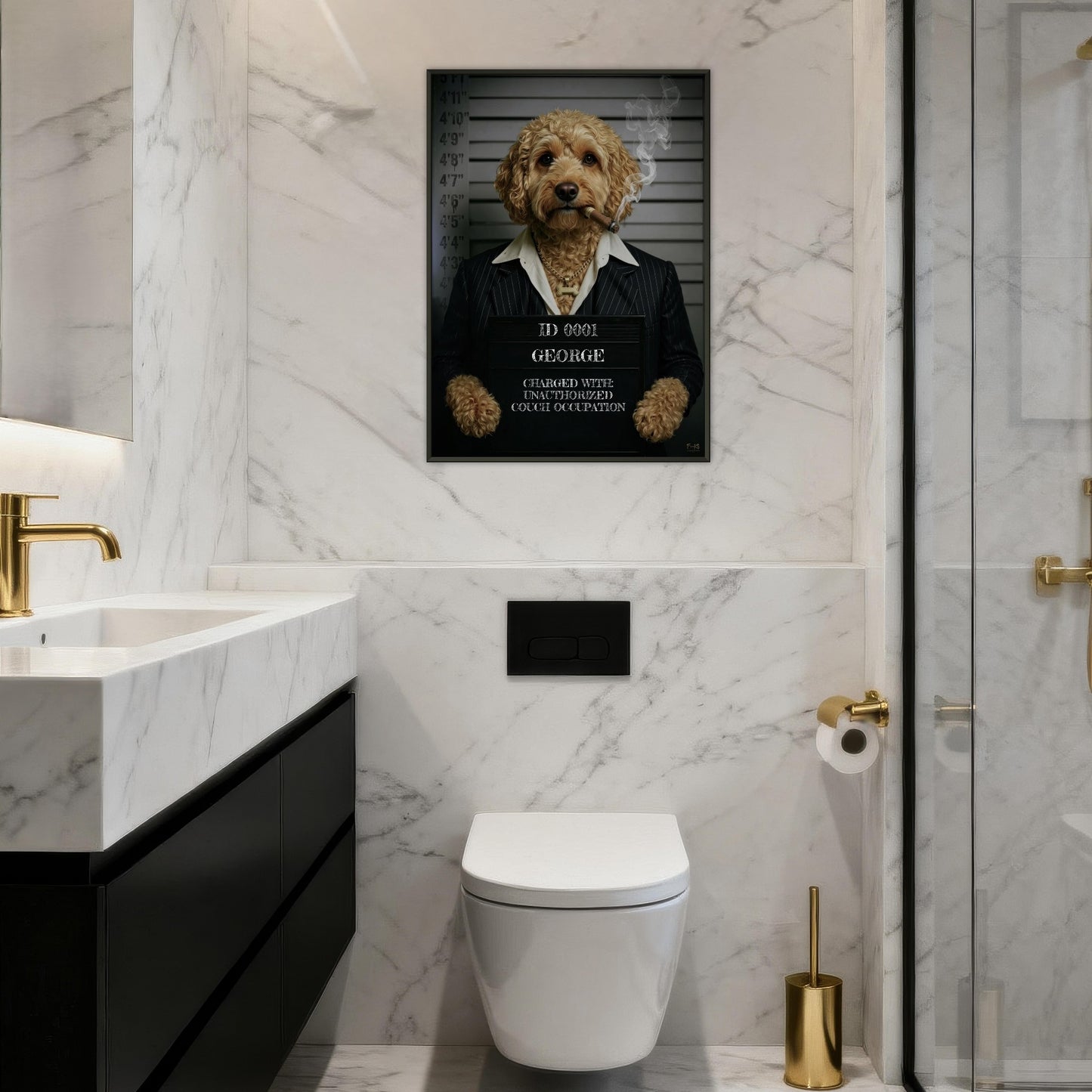 COCKAPOO MUGSHOT - CREAM - PERSONALISED