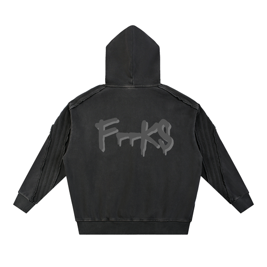 HOODIE - SNOW WASHED RAW EDGE