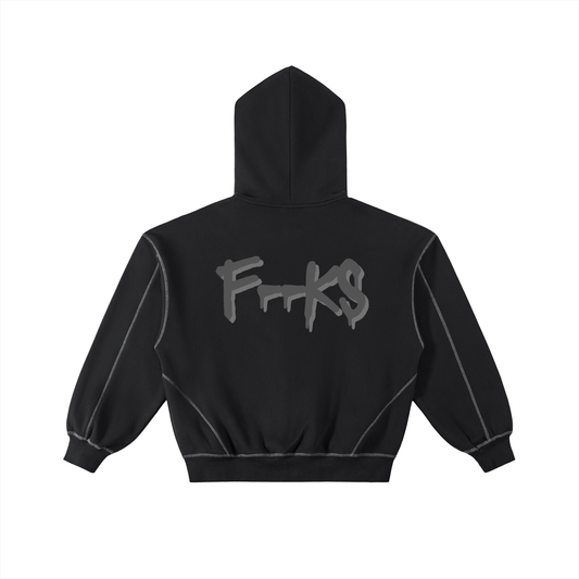 HOODIE - BOXY FLEECE ZIP  FNK1