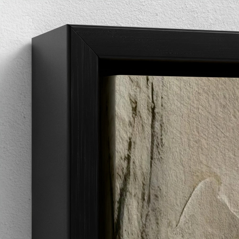 MELTING FACE - BLACK EDITION - Limited Edition Float Frame Canvas